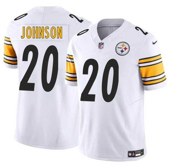 Men & Women & Youth Pittsburgh Steelers #20 Kaleb Johnson White 2025 Draft F.U.S.E. Vapor Limited Stitched Jersey->pittsburgh steelers->NFL Jersey